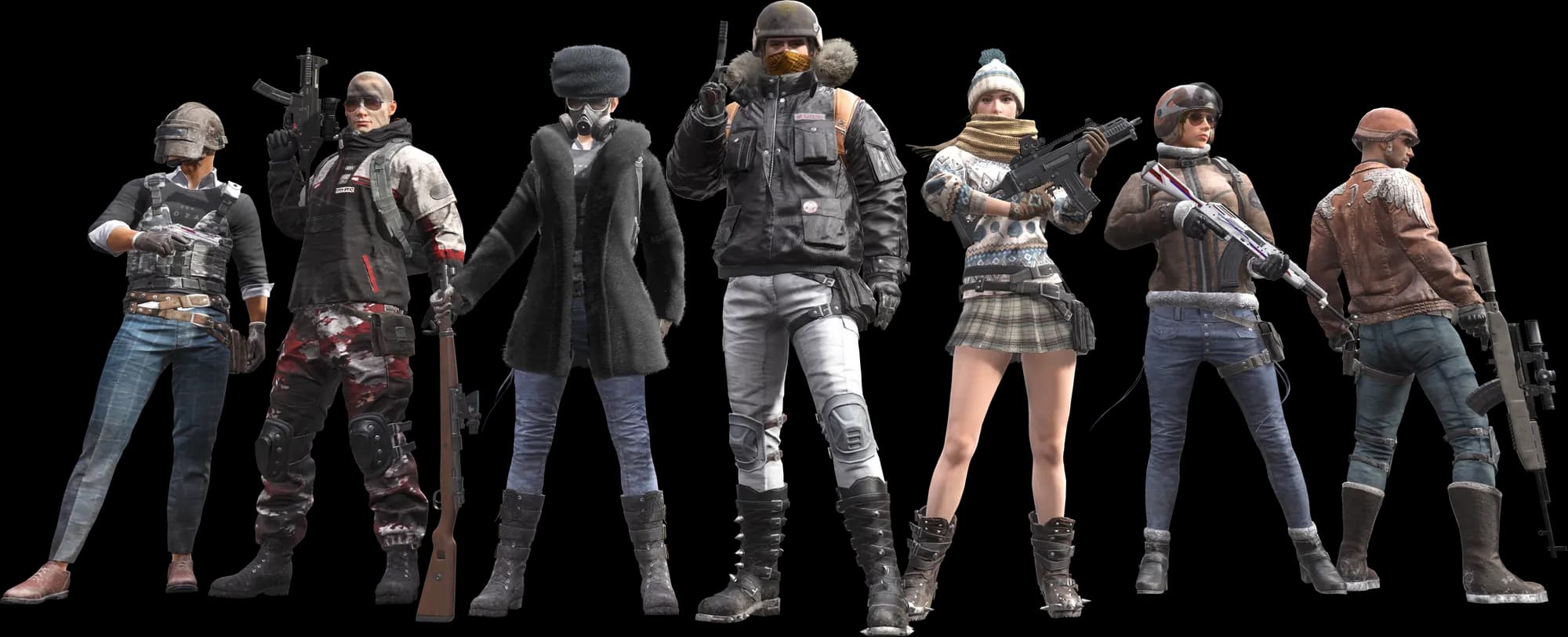 Official BGMI character lineup